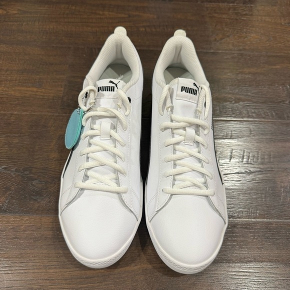 Puma Smash V2 White/Black Leather Sneaker Size 11 Women - Picture 3 of 11